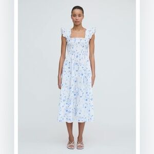Hill House Nap Dress in Blue Botanical